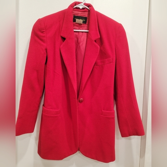 Harris/Wallace Jackets & Blazers - Harris/Wallace Red Wool Blazer Size 4 Great Condition